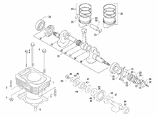 Einheit Zylinder-Kolben-Kolbenbolzen