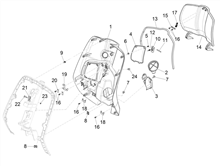 Vorderes Handschuhfach  - Schild-Rückseite
