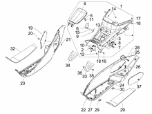 Mittlere Verklaidung - Fußraster