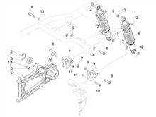 Hintere Radaufhängung - Stoßdämpfer