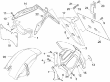 Hinterabdeckung - Kotflügellappen