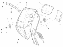 Vorderes Handschuhfach  - Schild-Rückseite