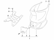 Mittlere Verklaidung - Fußraster