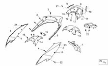 Rear headlight - Top box