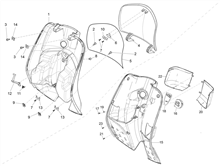 Vorderes Handschuhfach  - Schild-Rückseite