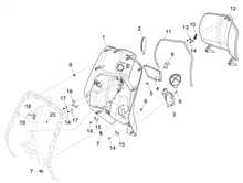 Vorderes Handschuhfach  - Schild-Rückseite