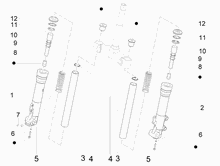 Vordere Radaufhängung/Federung - Stoßdämpfer