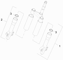 Hintere Radaufhängung/Federung - Stoßdämpfer