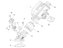 Drosselkörper - Einspritzdüse – Ansaugstutzen