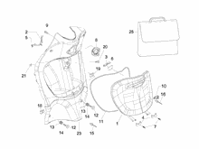 Vorderes Handschuhfach  - Schild-Rückseite
