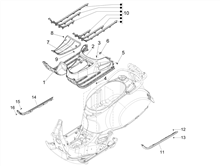 Mittlere Verklaidung - Fußraster