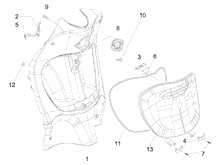 Vorderes Handschuhfach  - Schild-Rückseite