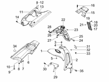 Hinterabdeckung - Kotflügellappen