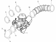 Vergaser, komplett - Ansaugstutzen
