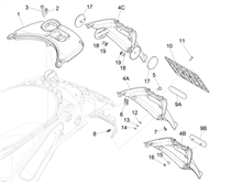 Hinterabdeckung - Kotflügellappen
