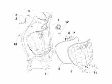Vorderes Handschuhfach  - Schild-Rückseite