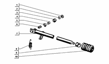 Zugstange auf kabinenseite (lenkrad)