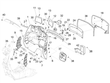 Vorderes Handschuhfach  - Schild-Rückseite