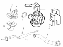 Vergaser, komplett - Ansaugstutzen