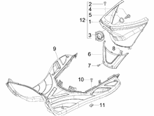 Mittlere Verklaidung - Fußraster