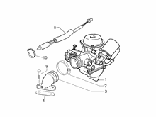 Vergaser, komplett - Ansaugstutzen