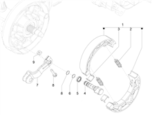 Hinterbremse - Bremsbackensatzen