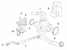 Vergaser, komplett - Ansaugstutzen