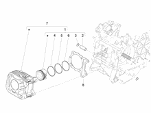 Einheit Zylinder-Kolben-Kolbenbolzen