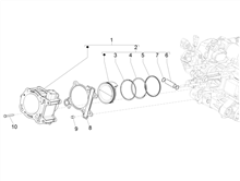 Einheit Zylinder-Kolben-Kolbenbolzen