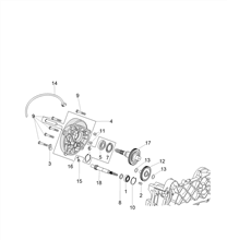 Abtriebsriemenscheibewelle