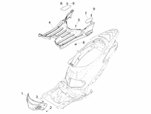 Mittlere Verklaidung - Fußraster