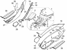 Mittlere Verklaidung - Fußraster