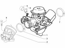 Vergaser, komplett - Ansaugstutzen