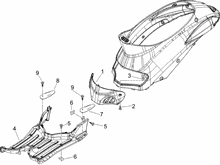 Mittlere Verklaidung - Fußraster