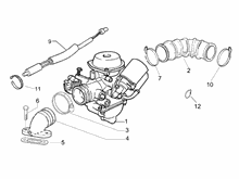 Vergaser, komplett - Ansaugstutzen