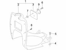 Vorderes Handschuhfach  - Schild-Rückseite