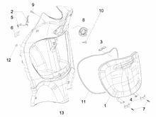 Vorderes Handschuhfach  - Schild-Rückseite
