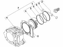 Einheit Zylinder-Kolben-Kolbenbolzen