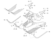 Mittlere Verklaidung - Fußraster