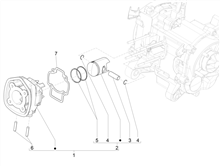 Einheit Zylinder-Kolben-Kolbenbolzen