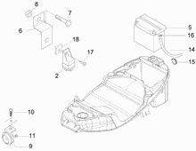 Fernschalteren - Batterie - Hupe