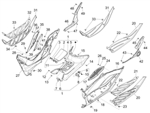 Mittlere Verklaidung - Fußraster