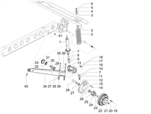 Hintere Radaufhängung - Stoßdämpfer