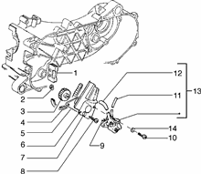 Befestigung schaltsegment