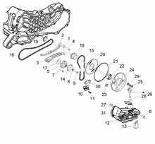 Befestigung schaltsegment