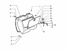 Vorderes Handschuhfach  - Schild-Rückseite