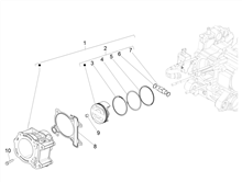 Einheit Zylinder-Kolben-Kolbenbolzen
