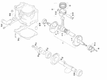 Einheit Zylinder-Kolben-Kolbenbolzen