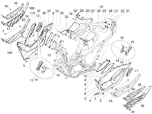 Mittlere Verklaidung - Fußraster