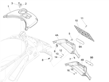 Hinterabdeckung - Kotflügellappen